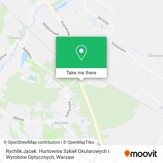 Rychlik Jacek. Hurtownia Szkieł Okularowych i Wyrobów Optycznych map