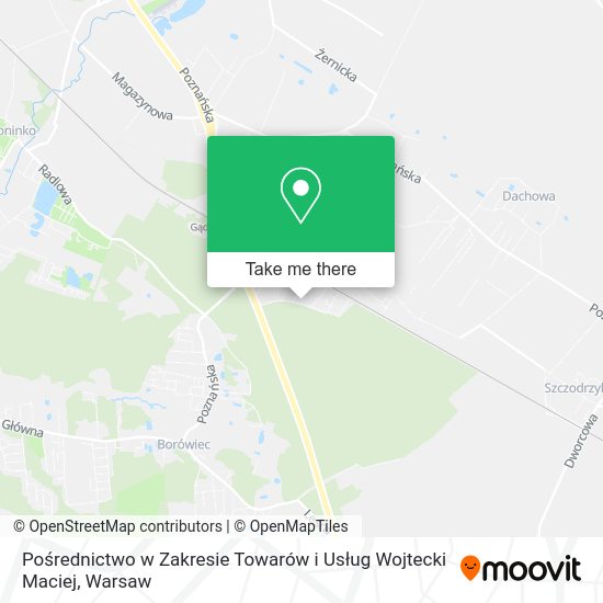 Pośrednictwo w Zakresie Towarów i Usług Wojtecki Maciej map