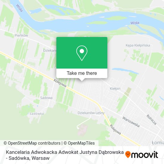 Kancelaria Adwokacka Adwokat Justyna Dąbrowska - Sadówka map