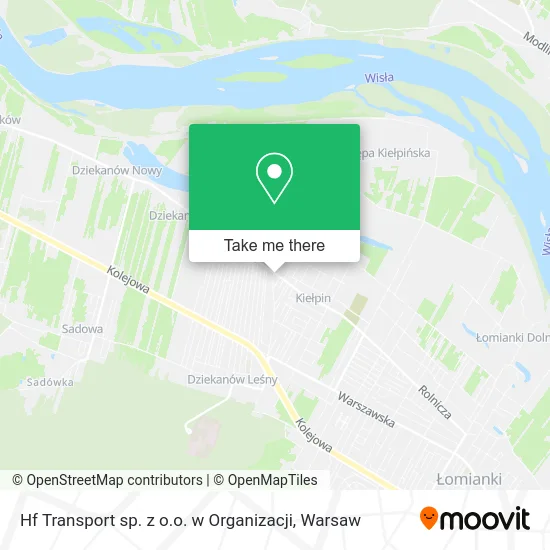 Карта Hf Transport sp. z o.o. w Organizacji