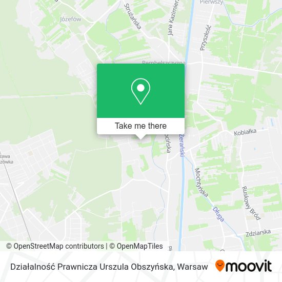 Działalność Prawnicza Urszula Obszyńska map