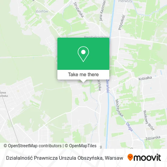 Карта Działalność Prawnicza Urszula Obszyńska