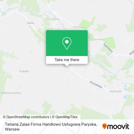 Tatiana Zalas Firma Handlowo Usługowa Paryska map