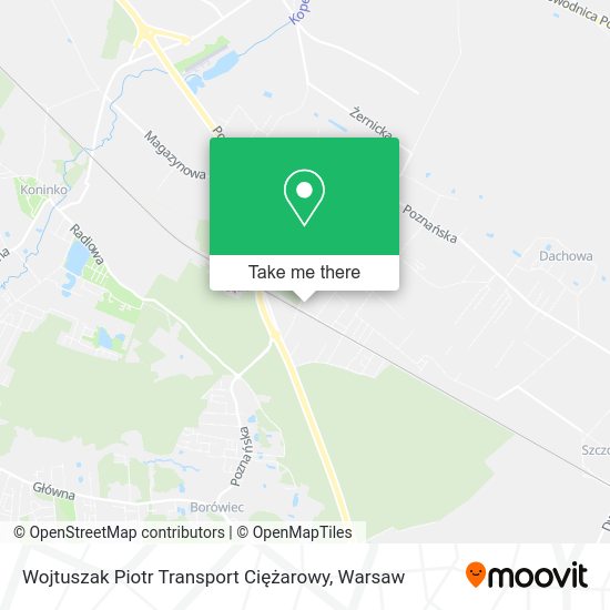 Wojtuszak Piotr Transport Ciężarowy map