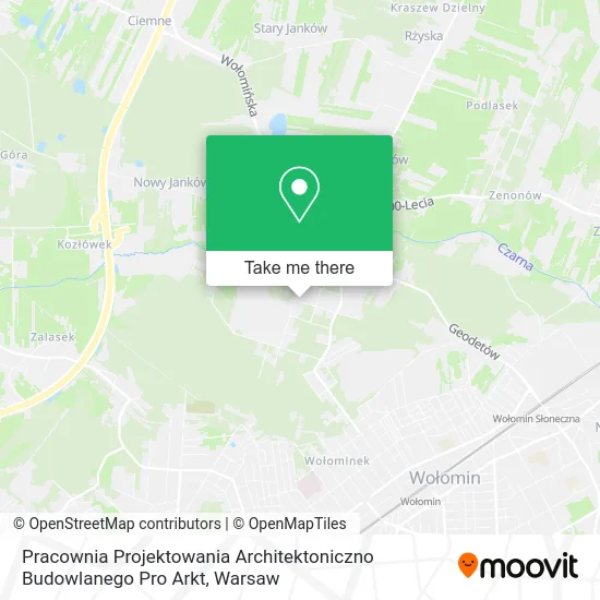 Карта Pracownia Projektowania Architektoniczno Budowlanego Pro Arkt