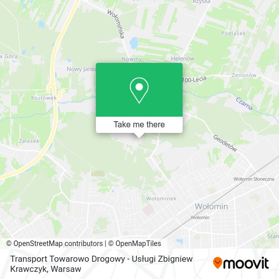 Transport Towarowo Drogowy - Usługi Zbigniew Krawczyk map