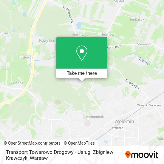Карта Transport Towarowo Drogowy - Usługi Zbigniew Krawczyk