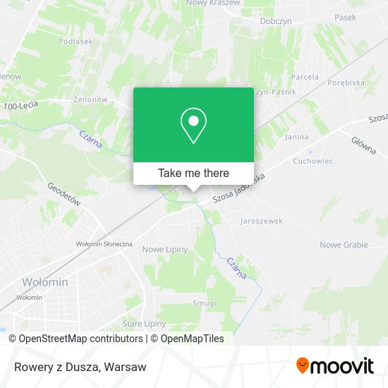 Rowery z Dusza map