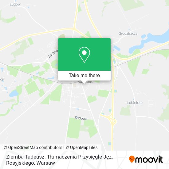 Ziemba Tadeusz. Tłumaczenia Przysięgłe Jęz. Rosyjskiego map