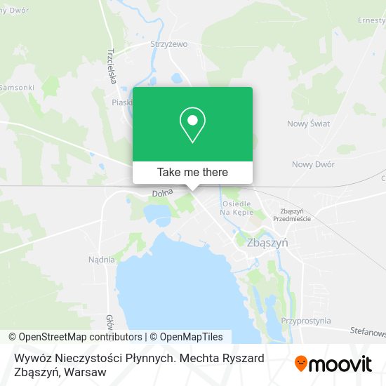 Wywóz Nieczystości Płynnych. Mechta Ryszard Zbąszyń map