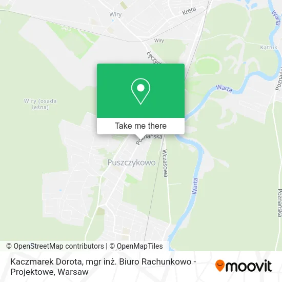 Карта Kaczmarek Dorota, mgr inż. Biuro Rachunkowo - Projektowe