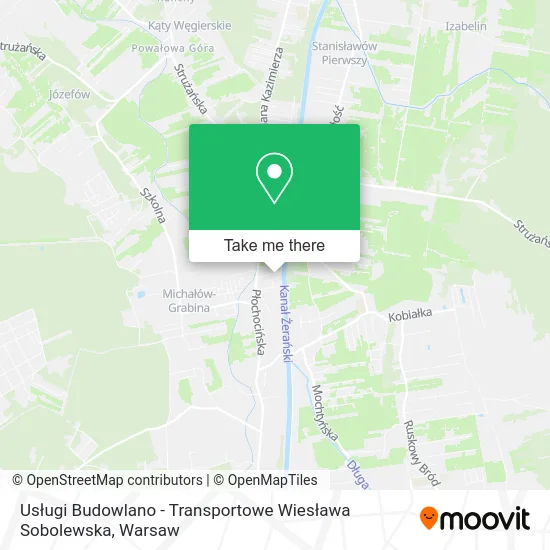 Карта Usługi Budowlano - Transportowe Wiesława Sobolewska