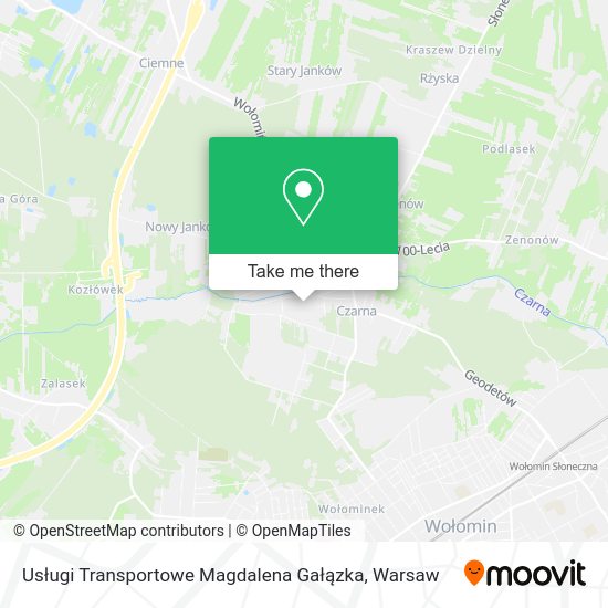 Usługi Transportowe Magdalena Gałązka map