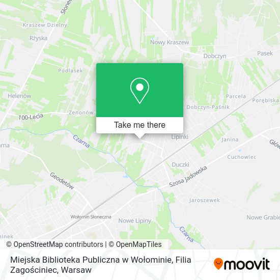 Miejska Biblioteka Publiczna w Wołominie, Filia Zagościniec map