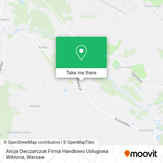 Alicja Owczarczuk Firma Handlowo Usługowa Wiktoria map