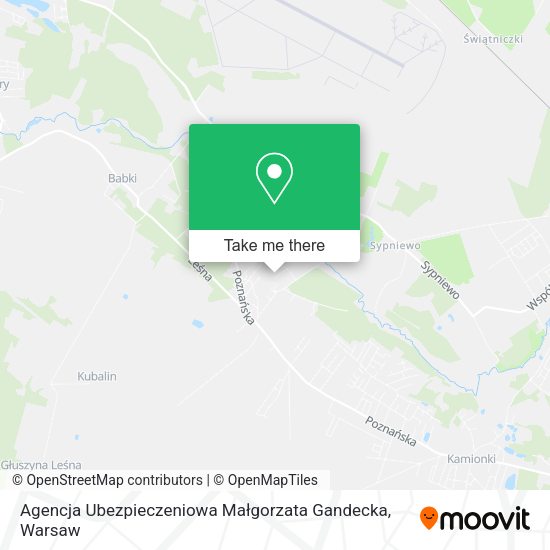 Agencja Ubezpieczeniowa Małgorzata Gandecka map