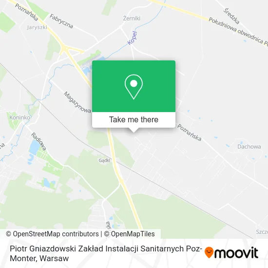 Карта Piotr Gniazdowski Zakład Instalacji Sanitarnych Poz-Monter