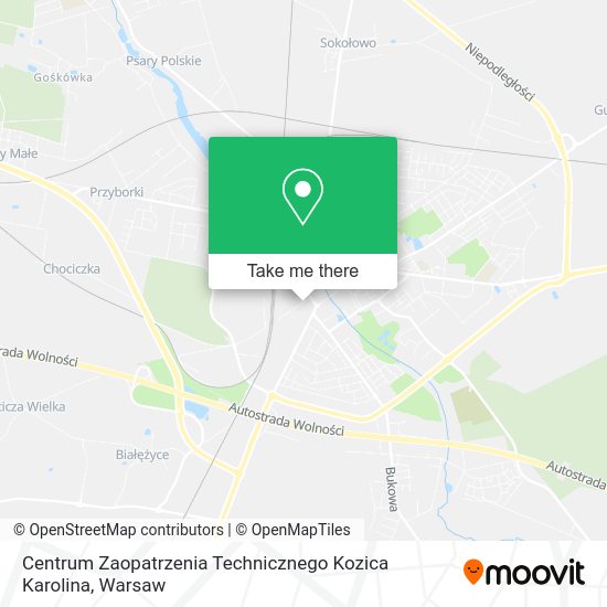 Centrum Zaopatrzenia Technicznego Kozica Karolina map