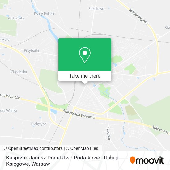 Kasprzak Janusz Doradztwo Podatkowe i Usługi Księgowe map