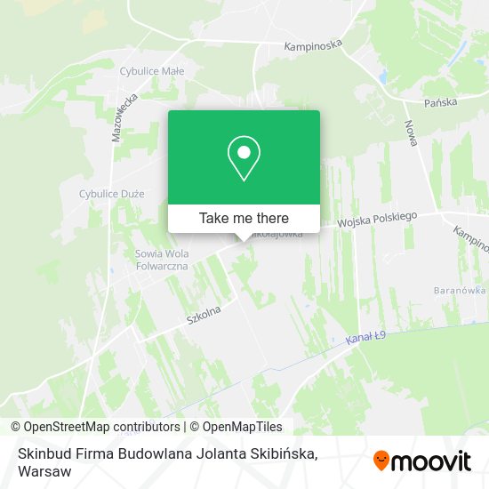 Skinbud Firma Budowlana Jolanta Skibińska map