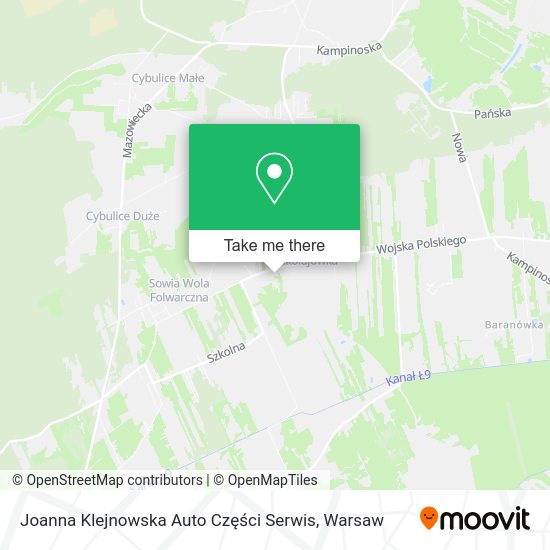 Joanna Klejnowska Auto Części Serwis map