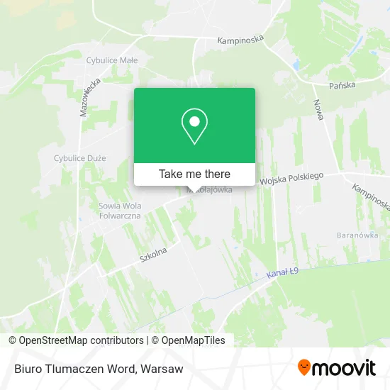 Карта Biuro Tlumaczen Word