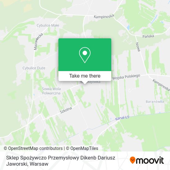 Sklep Spożywczo Przemysłowy Dikenb Dariusz Jaworski map