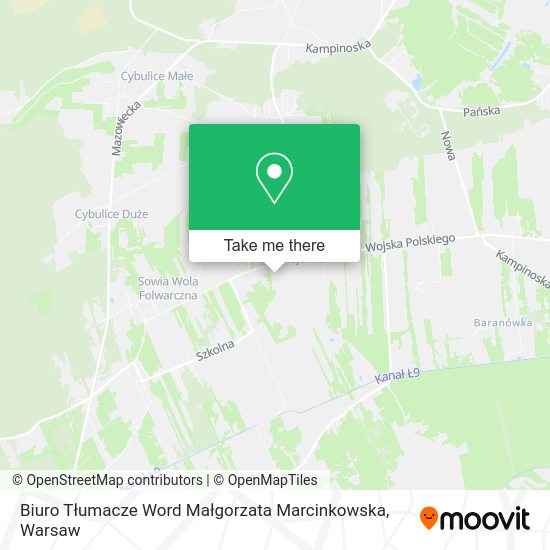 Biuro Tłumacze Word Małgorzata Marcinkowska map