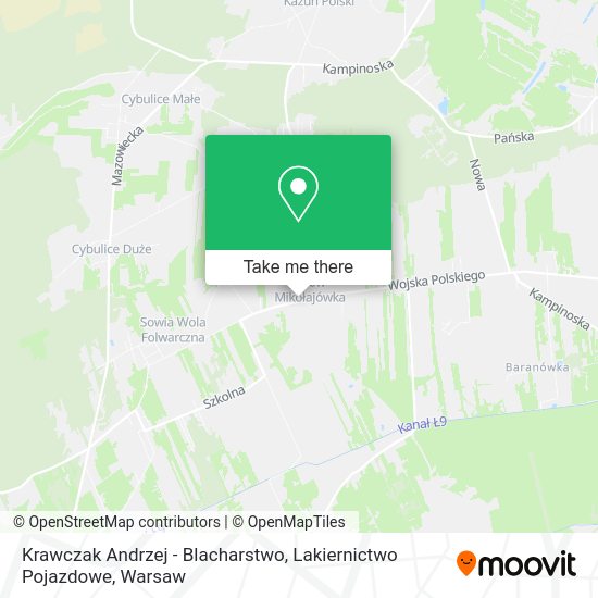 Krawczak Andrzej - Blacharstwo, Lakiernictwo Pojazdowe map