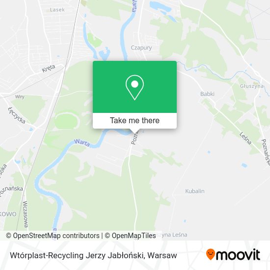 Wtórplast-Recycling Jerzy Jabłoński map