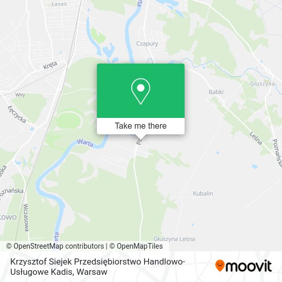 Krzysztof Siejek Przedsiębiorstwo Handlowo-Usługowe Kadis map