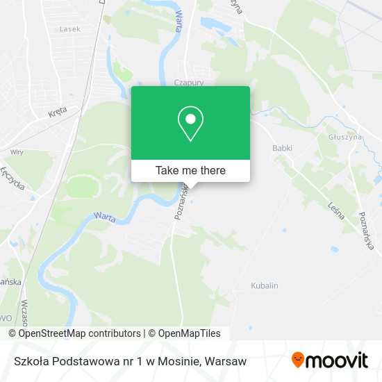 Szkoła Podstawowa nr 1 w Mosinie map