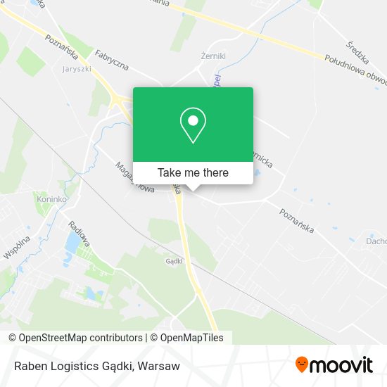 Raben Logistics Gądki map