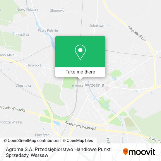 Agroma S.A. Przedsiębiorstwo Handlowe Punkt Sprzedaży map