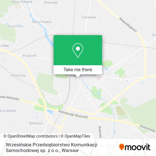 Wrzesińskie Przedsiębiorstwo Komunikacji Samochodowej sp. z o.o. map