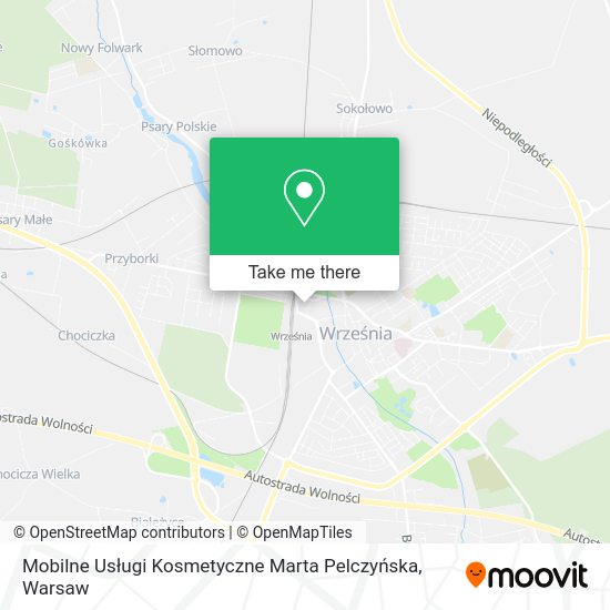 Карта Mobilne Usługi Kosmetyczne Marta Pelczyńska