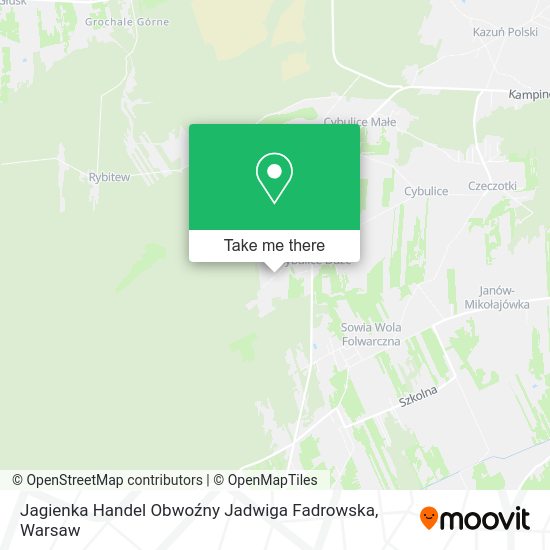 Jagienka Handel Obwoźny Jadwiga Fadrowska map