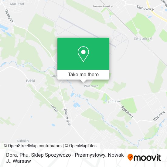 Dora. Phu. Sklep Spożywczo - Przemysłowy. Nowak J. map