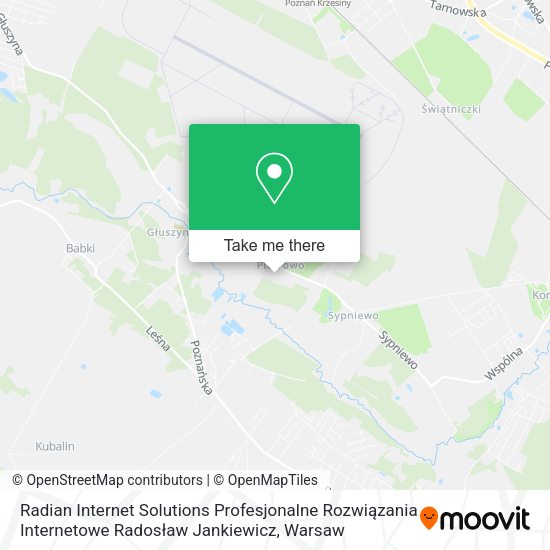 Radian Internet Solutions Profesjonalne Rozwiązania Internetowe Radosław Jankiewicz map