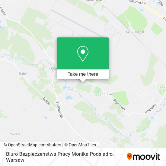 Biuro Bezpieczeństwa Pracy Monika Podsiadło map