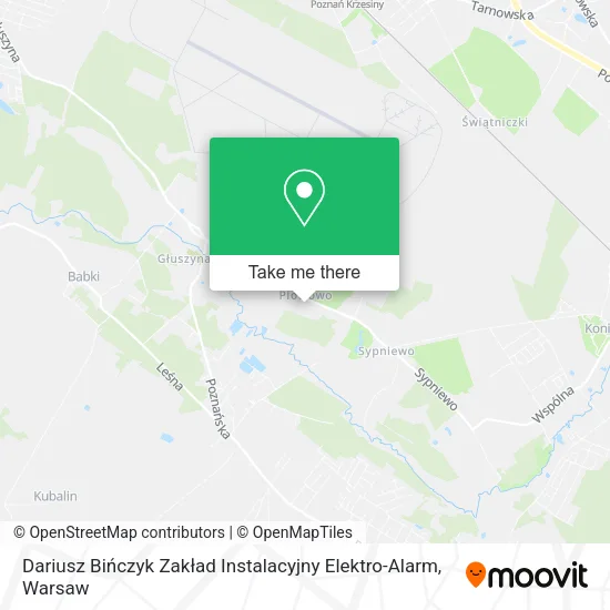Dariusz Bińczyk Zakład Instalacyjny Elektro-Alarm map