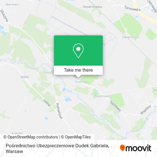 Pośrednictwo Ubezpieczeniowe Dudek Gabriela map