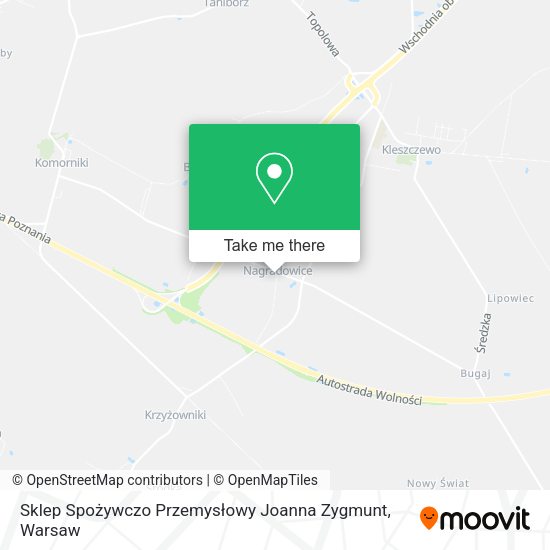 Карта Sklep Spożywczo Przemysłowy Joanna Zygmunt