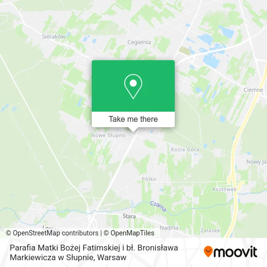 Карта Parafia Matki Bożej Fatimskiej i bł. Bronisława Markiewicza w Słupnie