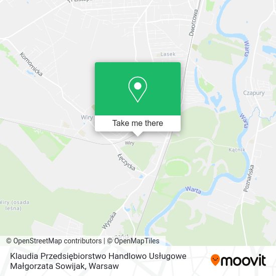 Klaudia Przedsiębiorstwo Handlowo Usługowe Małgorzata Sowijak map