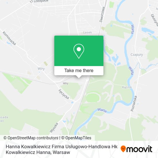 Hanna Kowalkiewicz Firma Usługowo-Handlowa Hk Kowalkiewicz Hanna map