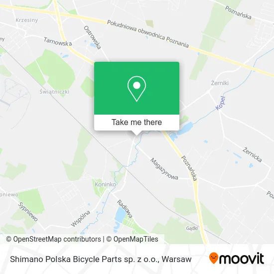 Карта Shimano Polska Bicycle Parts sp. z o.o.