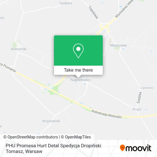 PHU Promesa Hurt Detal Spedycja Dropiński Tomasz map