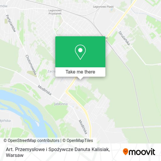 Art. Przemysłowe i Spożywcze Danuta Kalisiak map