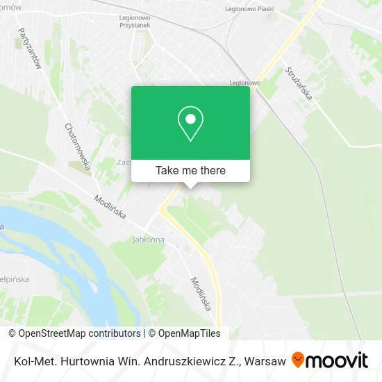 Карта Kol-Met. Hurtownia Win. Andruszkiewicz Z.